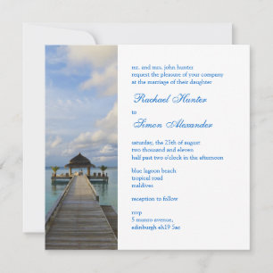 Invitation Serenade Jetty Maldives Beach Wedding