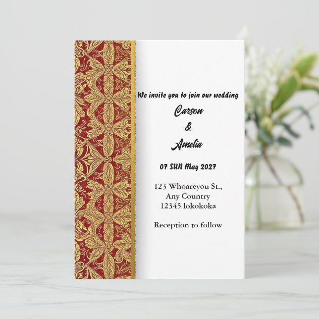 Invitation "Serenading Love in Every Detail" (Debout devant)