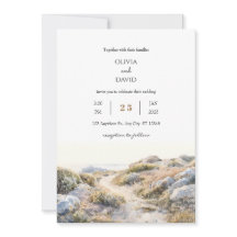 Serene Dawn Côtière Path Watercolor Beach Wedding