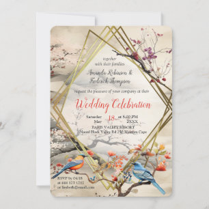 Invitation Serene Tranquillité thème japonais