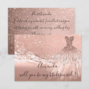 Invitation Serez-vous Bridesmaid Parties scintillant Ocean Ro