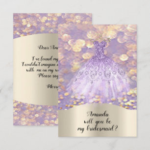 Invitation Serez-Vous Épouse Parties scintillant Princesse Ro
