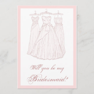 Invitation Serez-vous ma demoiselle d'honneur ?