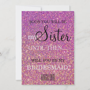 Invitation Serez-vous ma demoiselle d'honneur ?