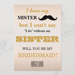 Invitation Serez-vous ma demoiselle d'honneur ?