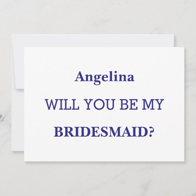 Invitation Serez-vous ma demoiselle d'honneur ? (Devant)