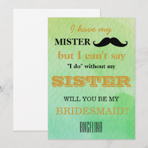 Invitation Serez-vous ma demoiselle d'honneur ?