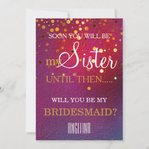 Invitation Serez-vous ma demoiselle d'honneur ?