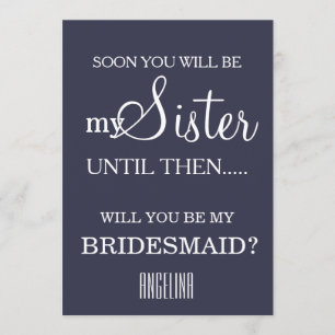 Invitation Serez-vous ma demoiselle d'honneur ?