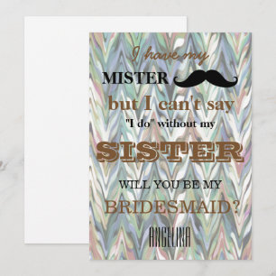 Invitation Serez-vous ma demoiselle d'honneur ?