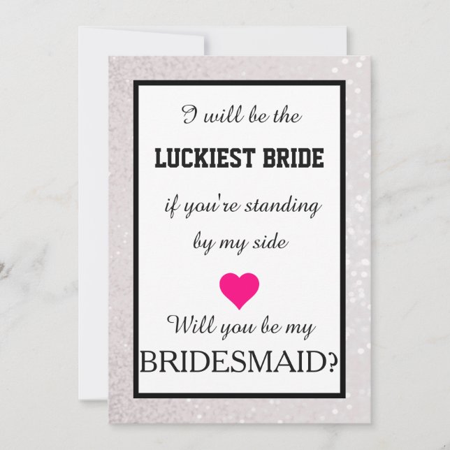 Invitation Serez-vous ma demoiselle d'honneur ? (Devant)