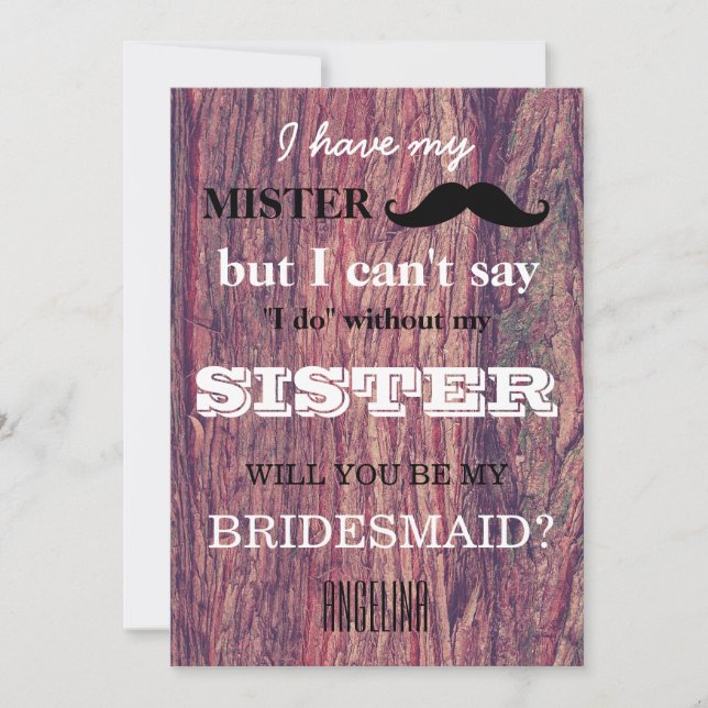 Invitation Serez-vous ma demoiselle d'honneur ? (Devant)