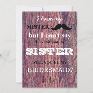 Invitation Serez-vous ma demoiselle d'honneur ?