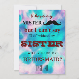 Invitation Serez-vous ma demoiselle d'honneur ?