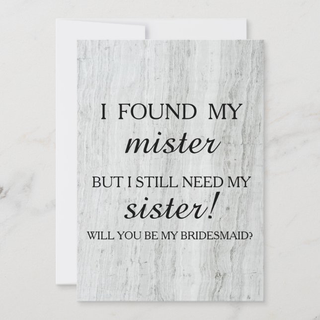 Invitation Serez-vous ma demoiselle d'honneur ? (Devant)