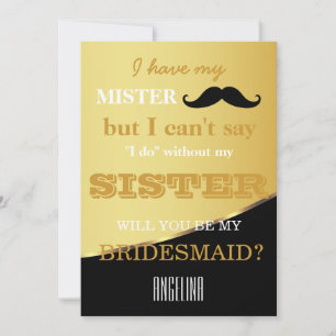 Invitation Serez-vous ma demoiselle d'honneur ?