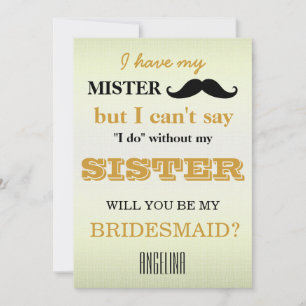 Invitation Serez-vous ma demoiselle d'honneur ?