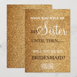 Invitation Serez-vous ma demoiselle d'honneur ?
