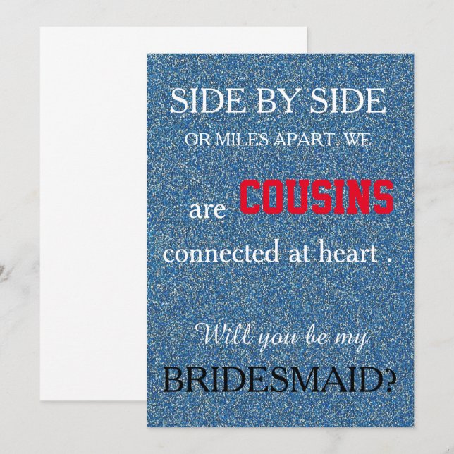 Invitation Serez-vous ma demoiselle d'honneur ? (Devant / Derrière)