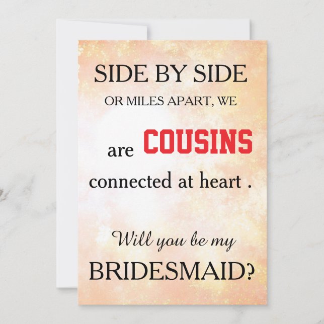 Invitation Serez-vous ma demoiselle d'honneur ? (Devant)