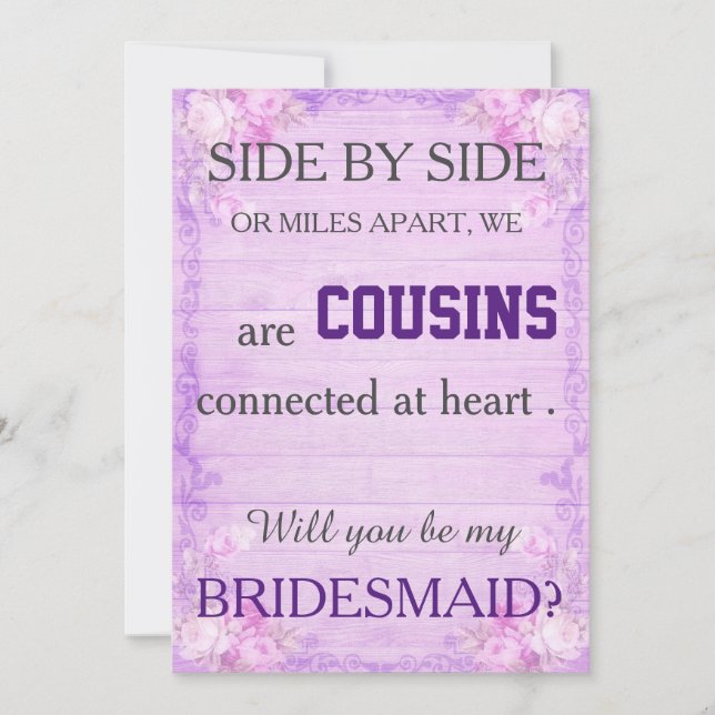 Invitation Serez-vous ma demoiselle d'honneur ? (Devant)