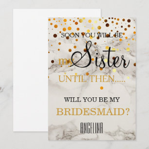 Invitation Serez-vous ma demoiselle d'honneur ? Arrière - pla