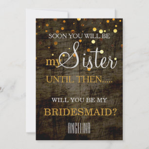 Invitation Serez-vous ma demoiselle d'honneur ? Invit Arrière
