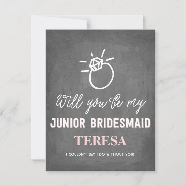 Invitation Serez-vous ma demoiselle d'honneur junior | Demois (Devant)
