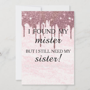 Invitation Serez-vous ma demoiselle d'honneur ? Rose Gold Dri