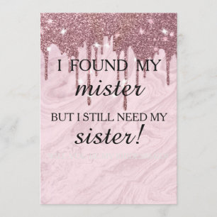 Invitation Serez-vous ma demoiselle d'honneur ? Rose Gold Dri