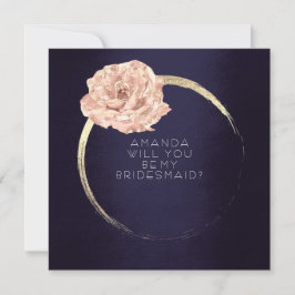 Invitation Serez-Vous Ma Femme D'Accueil Champaiera Gold Rose