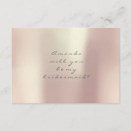 Invitation Serez-Vous Ma Femme D'Accueil En Or Peach Rose Blu