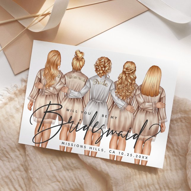 Invitation Serez-Vous Ma Femme D'Accueil ? Filles en Robes V3 (Créateur téléchargé)