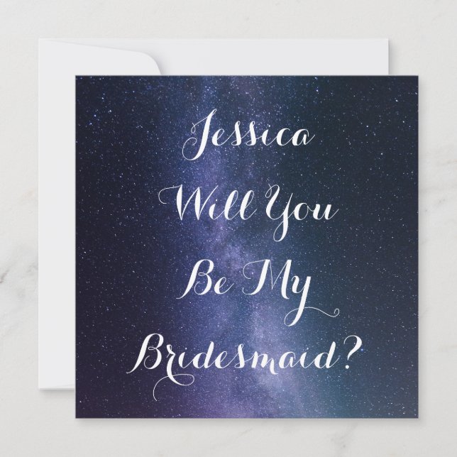 Invitation Serez-Vous Ma Femme D'Accueil ? Galaxy Mariage Éto (Devant)
