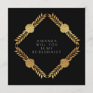 Invitation Serez-Vous Ma Femme D'Accueil Gold Vip Noir