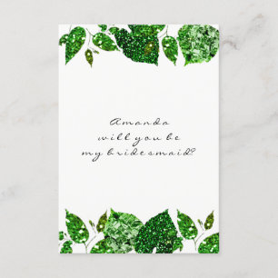Invitation Serez-Vous Ma Femme D'Accueil Green Woodland Cali