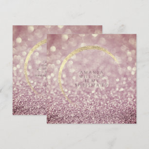 Invitation Serez-Vous Ma Femme D'Accueil Maroon Plum Gold Par