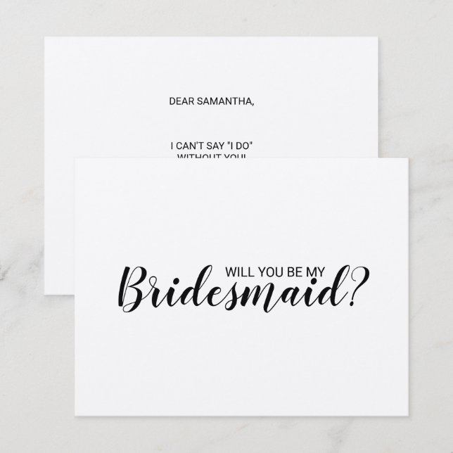 Invitation Serez-Vous Ma Femme D'Accueil ? Papier Kraft rusti (Devant / Derrière)