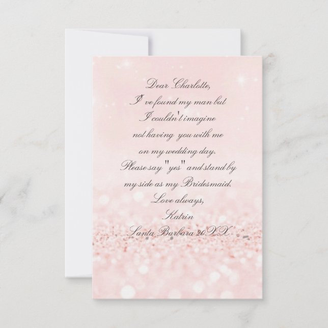 Invitation Serez-Vous Ma Femme D'Accueil ? Parties scintillan (Devant)
