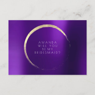 Invitation Serez-Vous Ma Femme D'Accueil Purple Plum Gold Min