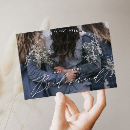 Invitation Serez-Vous Ma Femme D'Accueil ? Rose Gold & Blush 