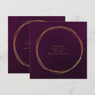 Invitation Serez-Vous Ma Femme D'Accueil Violet Plum Velvet