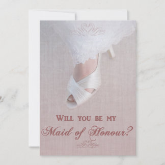 Invitation Serez-vous ma femme d'honneur ? Joli en rose !