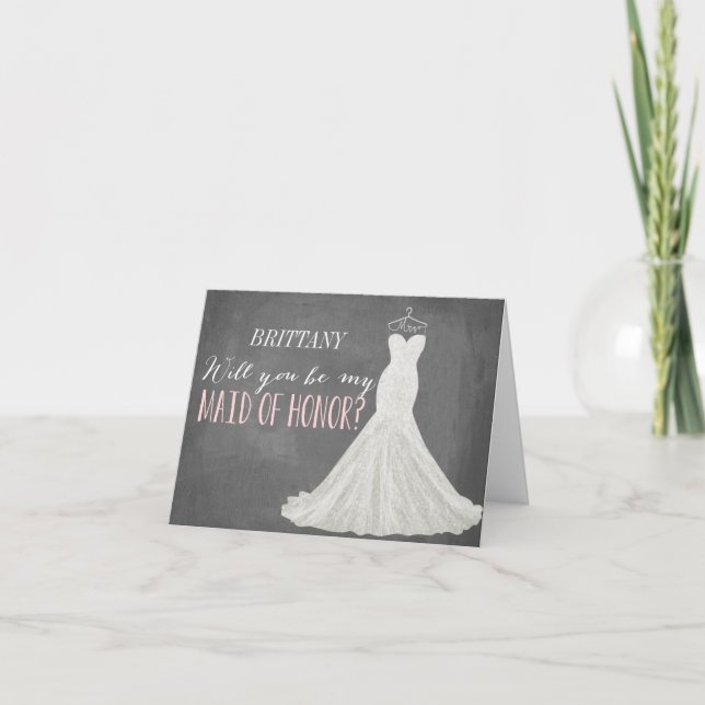 Invitation Serez-Vous Ma Fille D'Honneur ? | Bridesmaid (Devant)