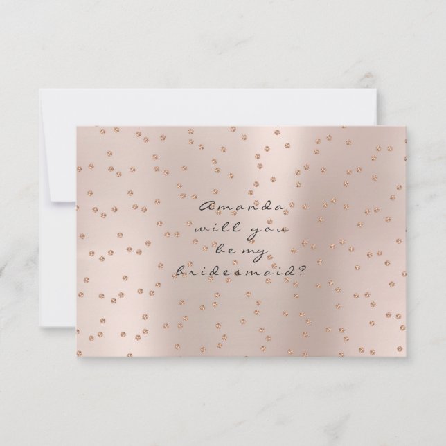 Invitation Serez-Vous Ma Rose D'Accueil Gold Swarovski Crys (Devant)