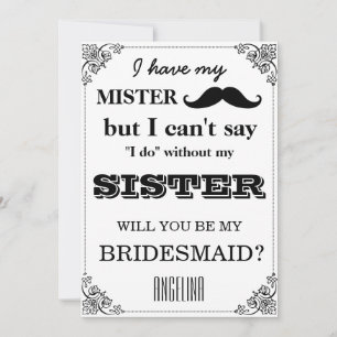 Invitation Serez-vous ma servante d'honneur ?