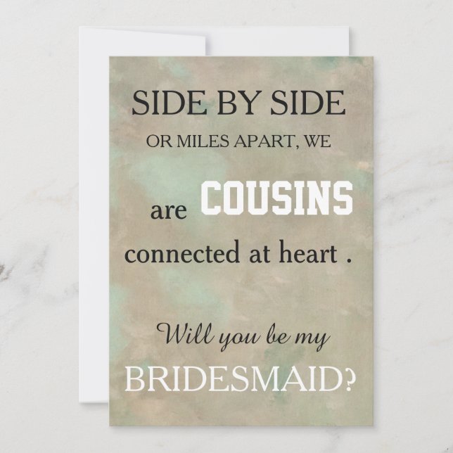 Invitation Serez-vous ma servante d'honneur ? (Devant)