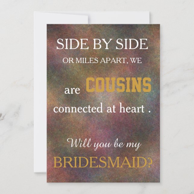 Invitation Serez-vous ma servante d'honneur ? (Devant)