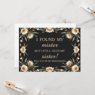 Invitation Serez-vous ma servante d'honneur ?