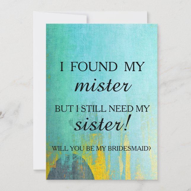 Invitation Serez-vous ma servante d'honneur ? (Devant)